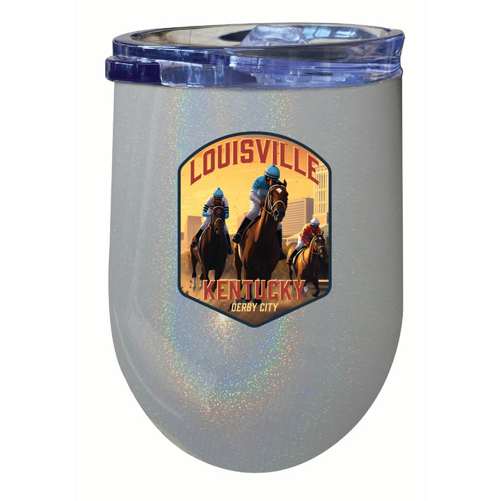 Louisville Kentucky Derby City Design Souvenir 12 oz Insulated Wine Stainless Steel Tumbler Image 2