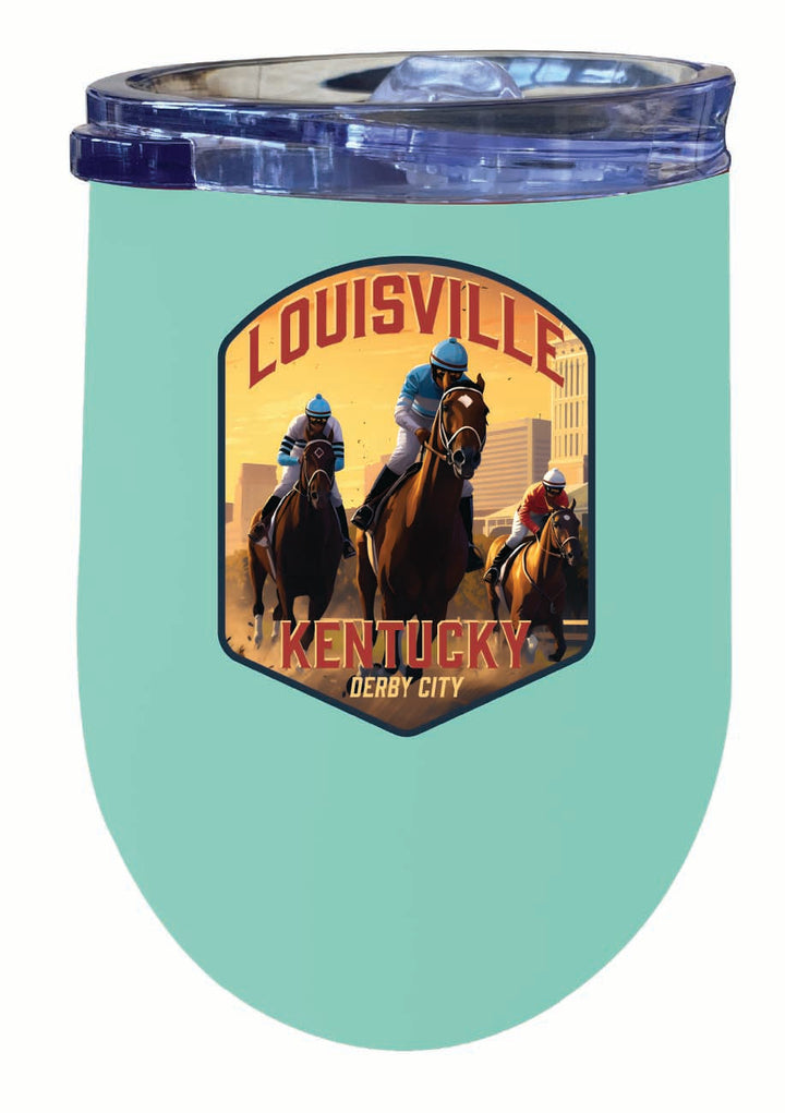 Louisville Kentucky Derby City Design Souvenir 12 oz Insulated Wine Stainless Steel Tumbler Image 3