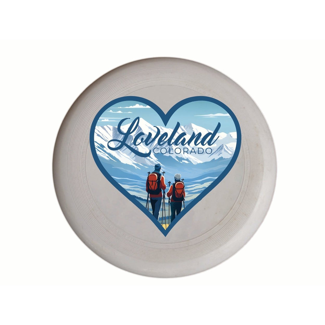 Loveland Colorado Ski Love Design Souvenir Frisbee Flying Disc Image 1