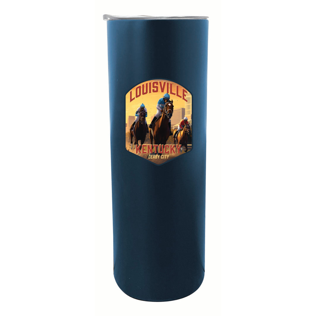 Louisville Kentucky Derby City Design Souvenir 20 oz Insulated Stainless Steel Skinny Tumbler Image 1