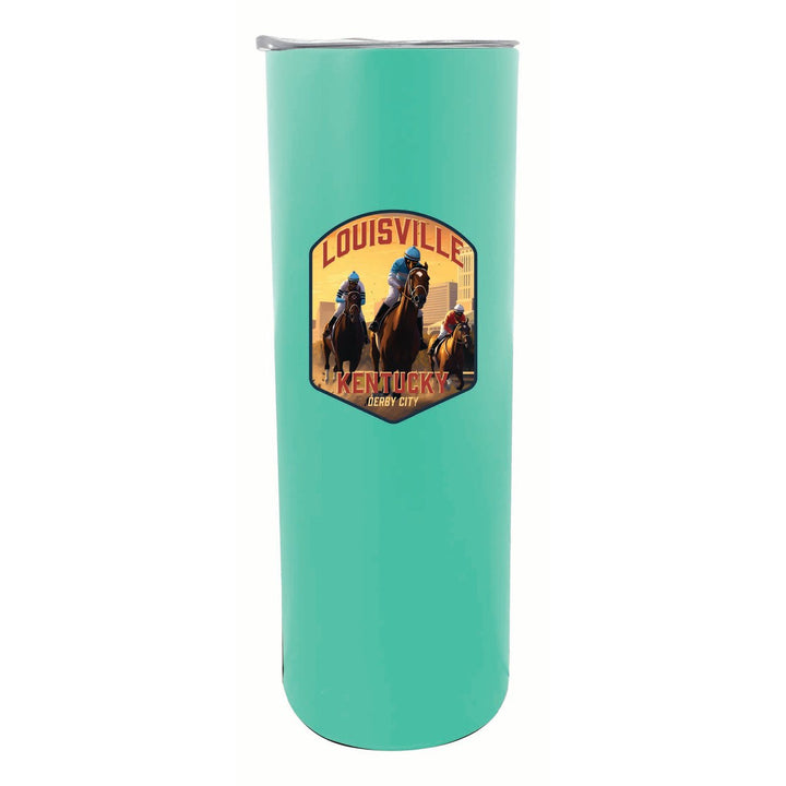 Louisville Kentucky Derby City Design Souvenir 20 oz Insulated Stainless Steel Skinny Tumbler Image 1