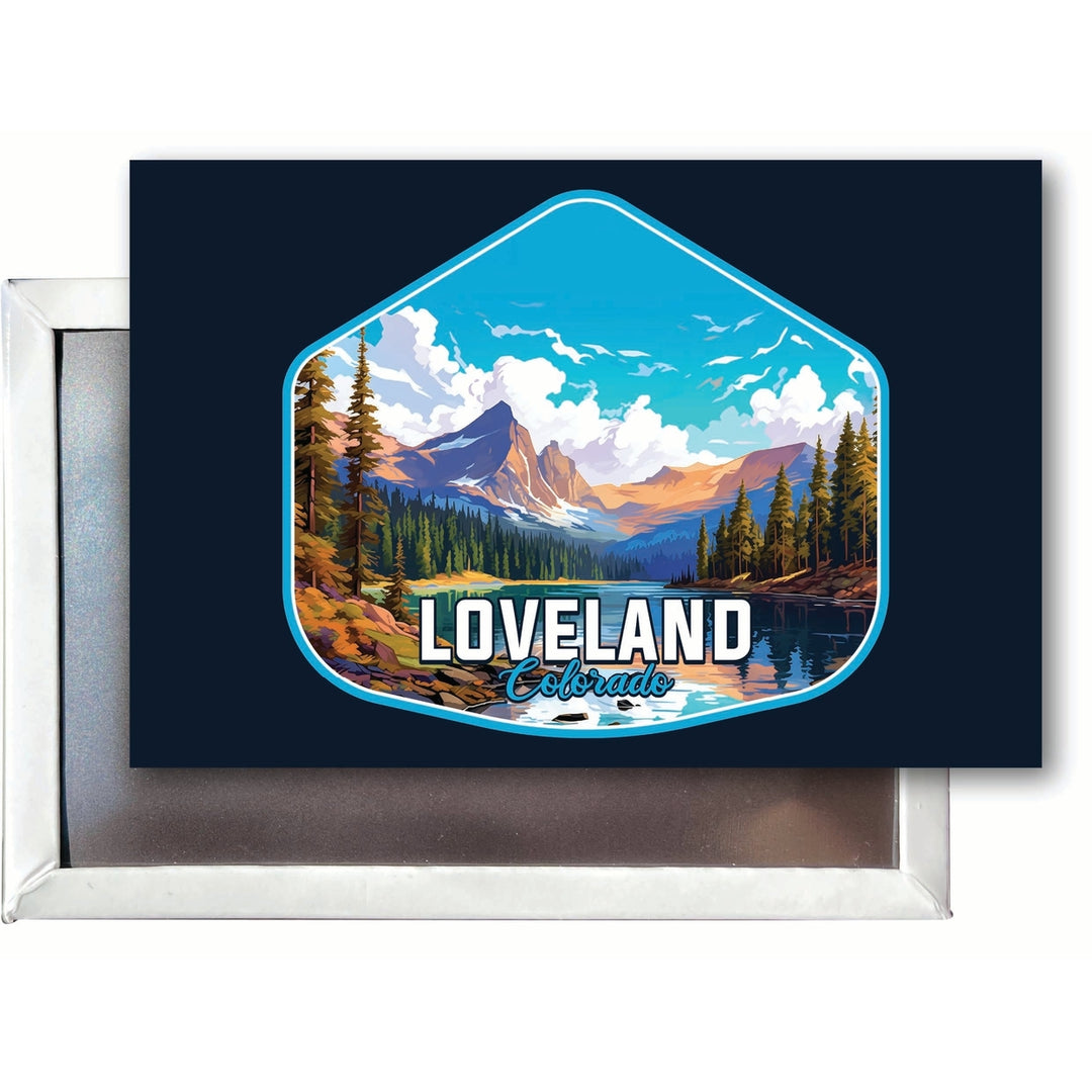 Loveland Colorado Mountain Landscape Design Souvenir 2x3-Inch Fridge Magnet Image 1