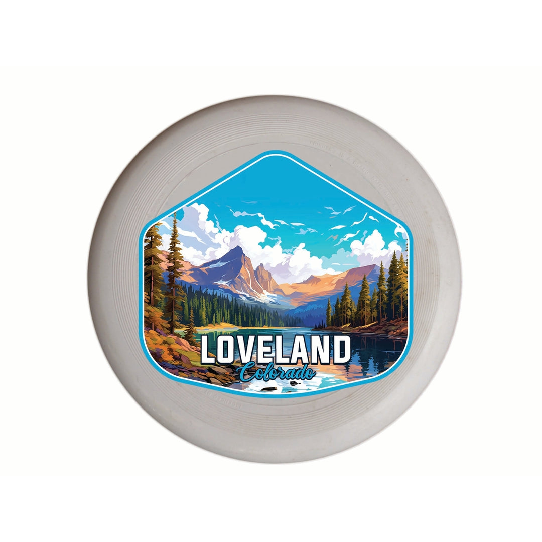 Loveland Colorado Mountain Landscape Design Souvenir Frisbee Flying Disc Image 1