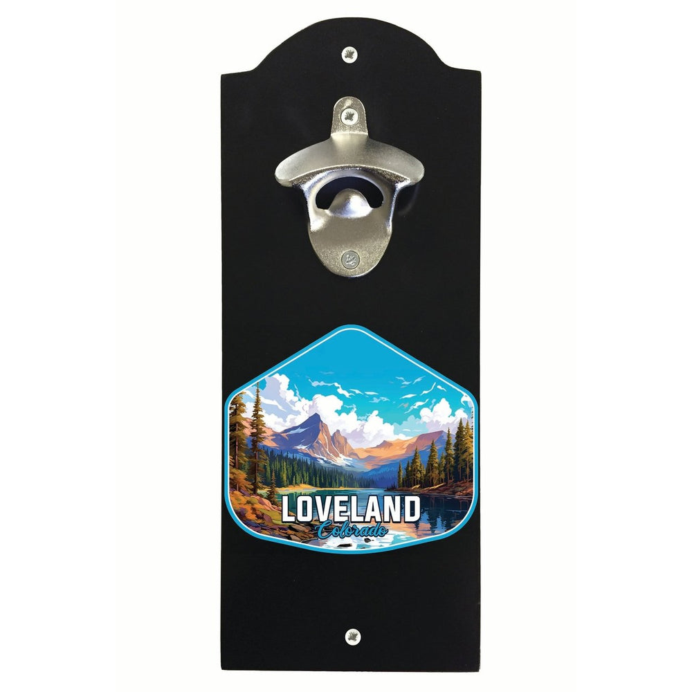 Loveland Colorado Mountain Landscape Design Souvenir Wall mounted bottle opener Image 2