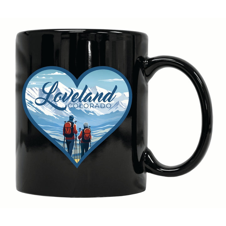 Loveland Colorado Ski Love Design Souvenir 12 oz Ceramic Coffee Mug Image 2