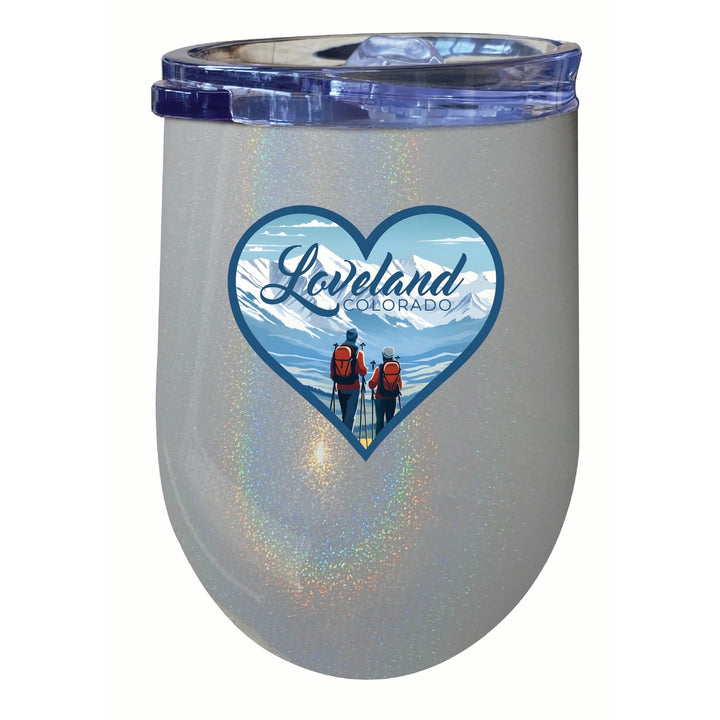 Loveland Colorado Ski Love Design Souvenir 12 oz Insulated Wine Stainless Steel Tumbler Image 6