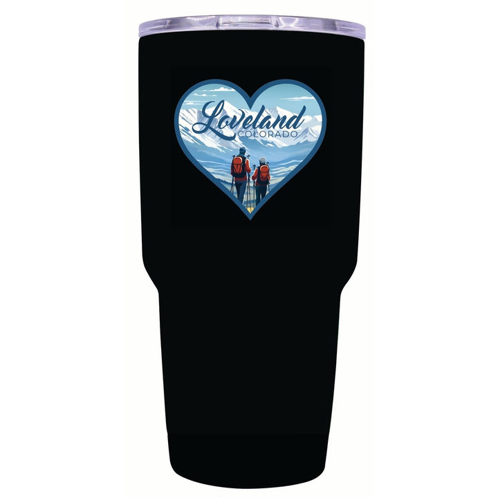 Loveland Colorado Ski Love Design Souvenir 24 oz Insulated Stainless Steel Tumbler Image 1