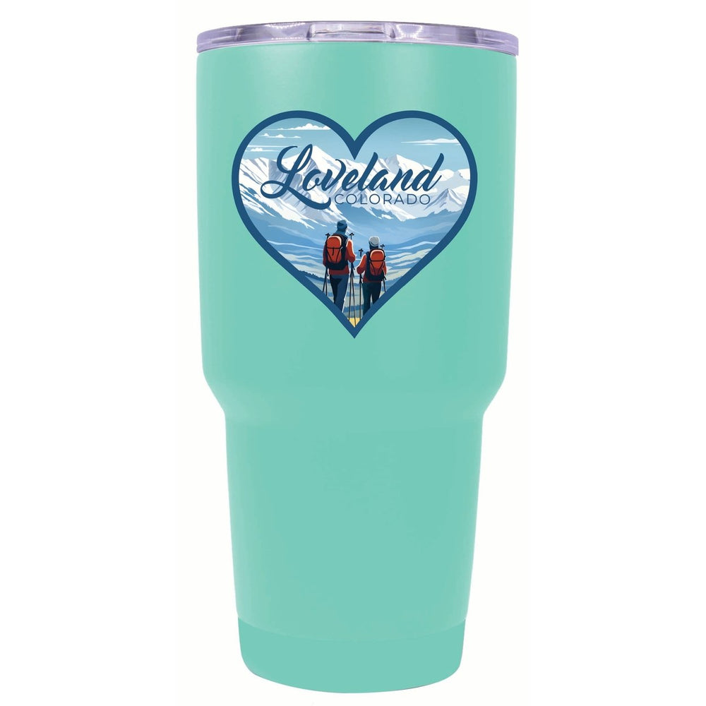 Loveland Colorado Ski Love Design Souvenir 24 oz Insulated Stainless Steel Tumbler Image 2