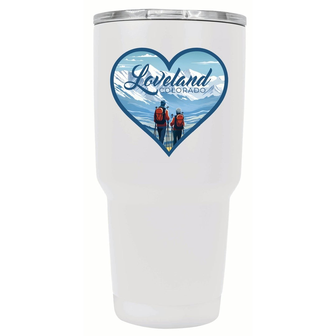 Loveland Colorado Ski Love Design Souvenir 24 oz Insulated Stainless Steel Tumbler Image 4