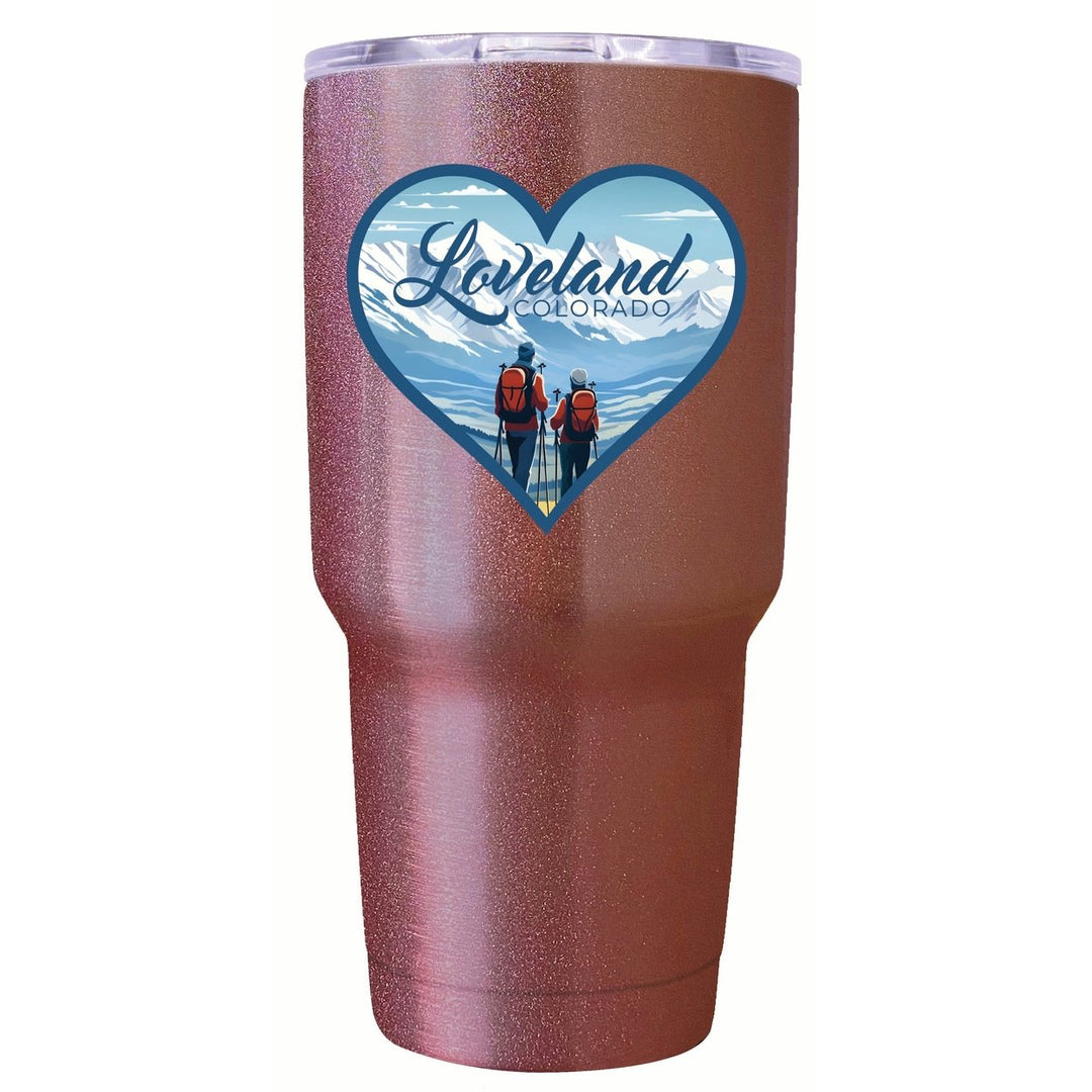 Loveland Colorado Ski Love Design Souvenir 24 oz Insulated Stainless Steel Tumbler Image 4