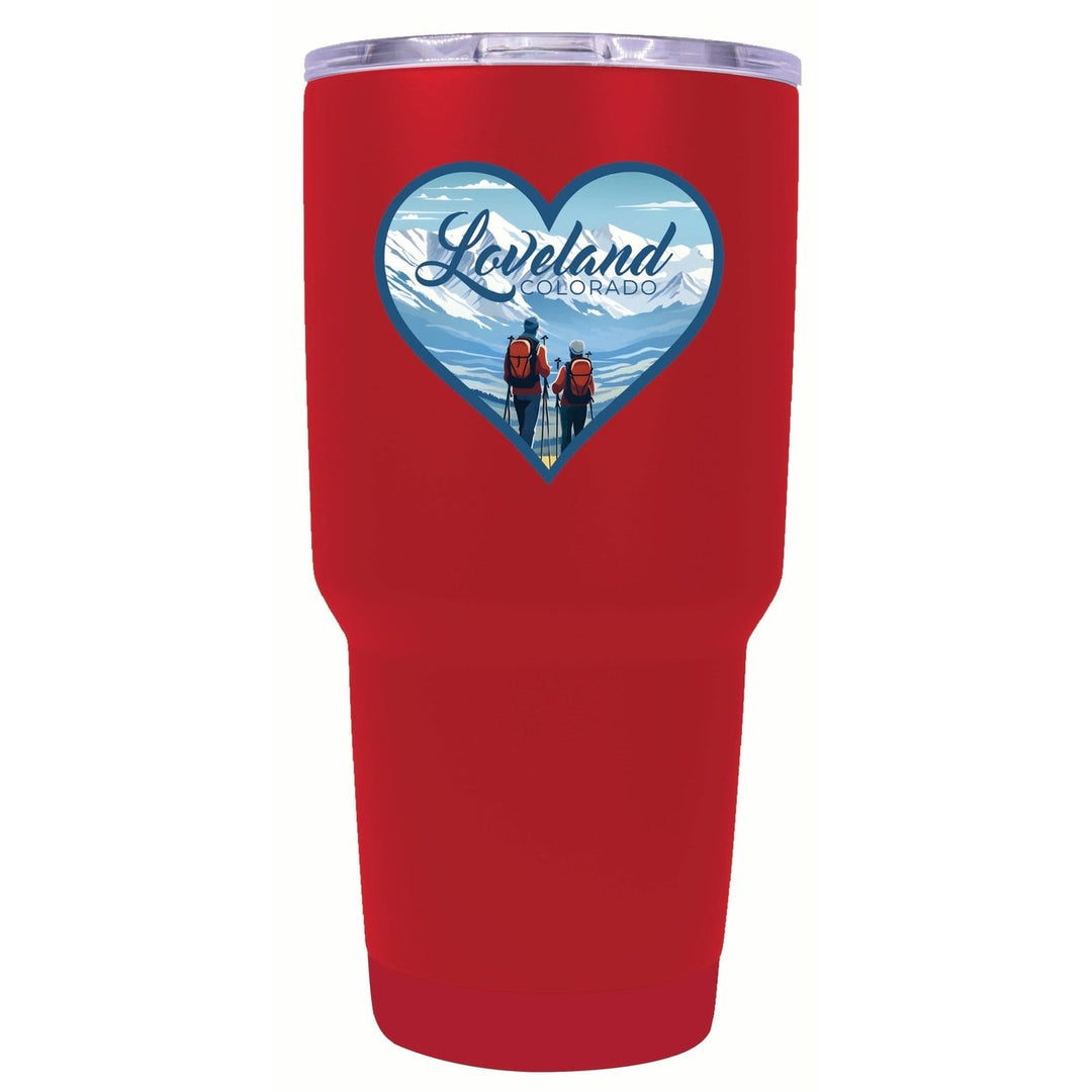 Loveland Colorado Ski Love Design Souvenir 24 oz Insulated Stainless Steel Tumbler Image 6