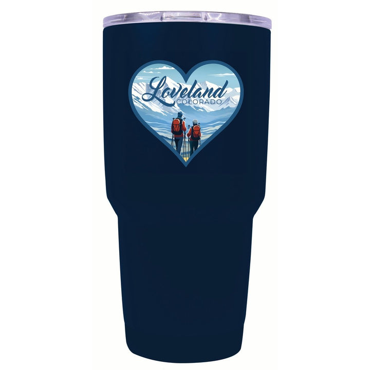 Loveland Colorado Ski Love Design Souvenir 24 oz Insulated Stainless Steel Tumbler Image 7