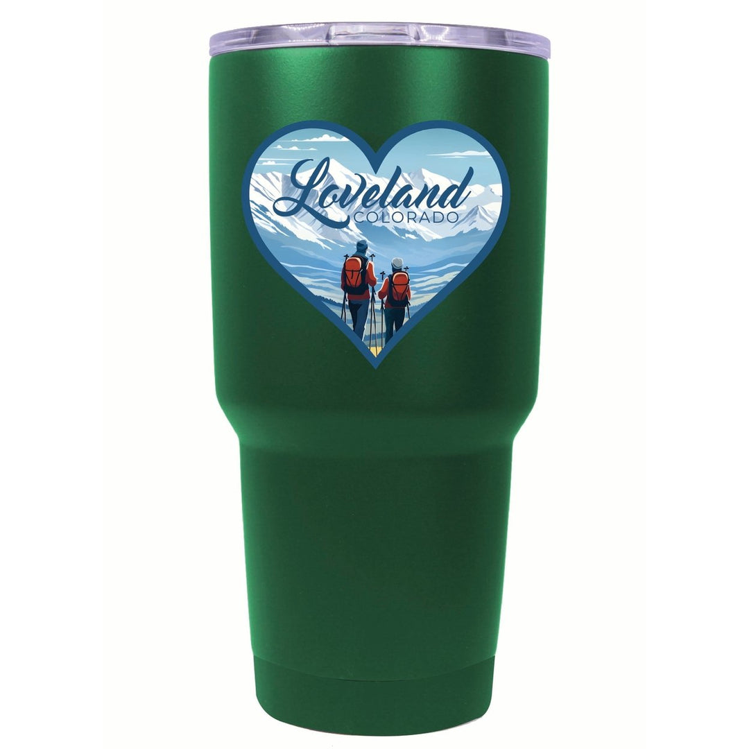 Loveland Colorado Ski Love Design Souvenir 24 oz Insulated Stainless Steel Tumbler Image 8