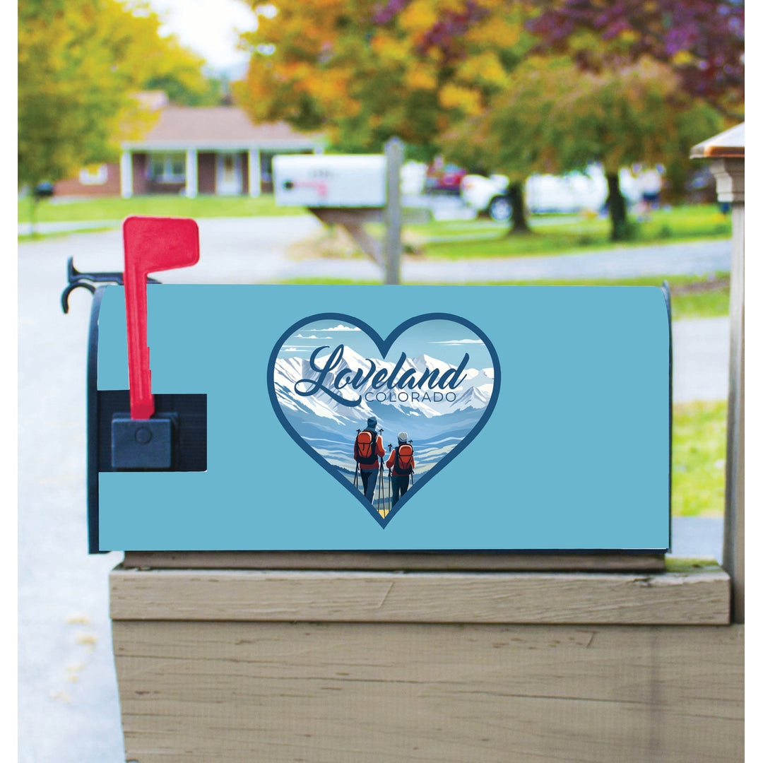 Loveland Colorado Ski Love Design Souvenir Magnetic Mailbox Cover Image 1