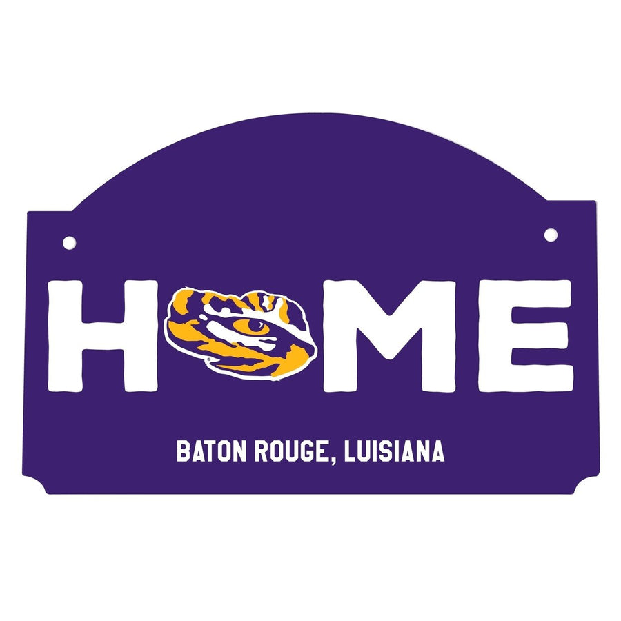 LSU Tigers Wood Sign Flat with String Officially Licensed Collegiate Product Image 1