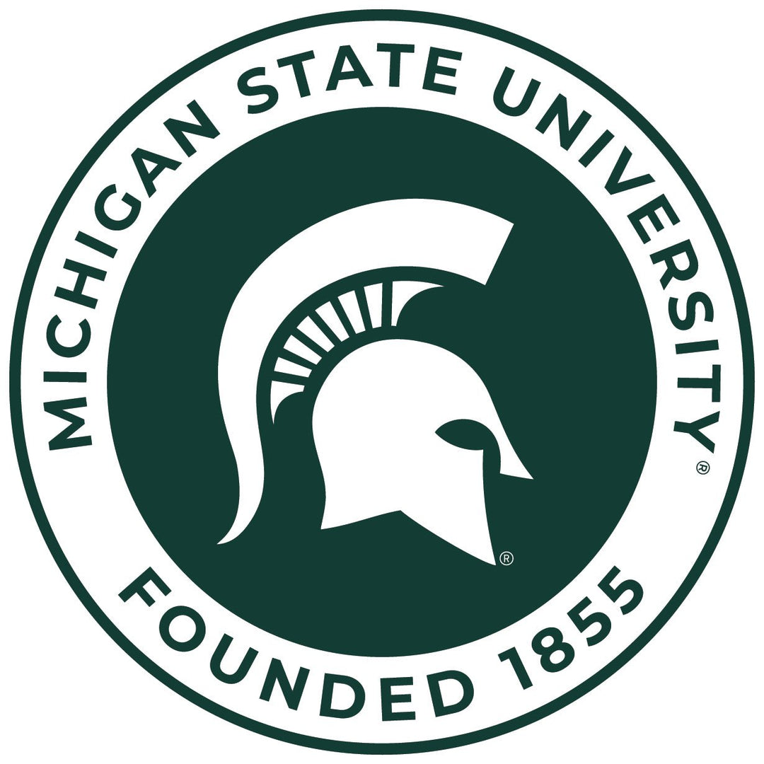 Michigan State Spartans Round Vinyl Decal Sticker Officially Licensed Collegiate Product Image 1