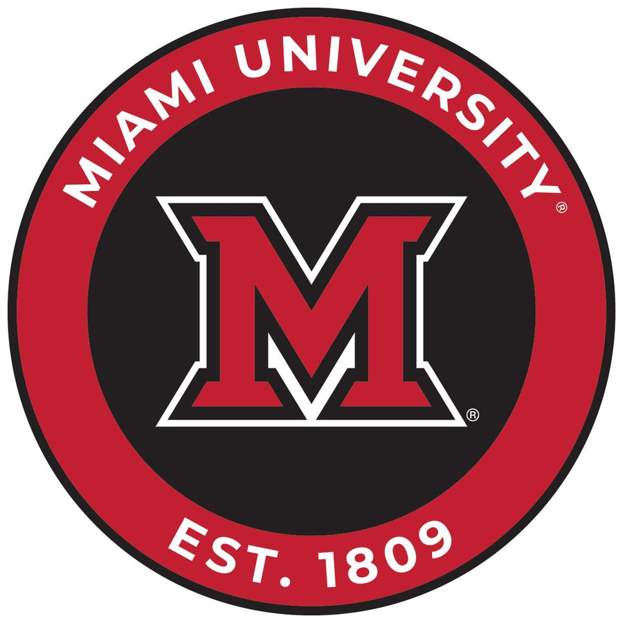 Miami University of Ohio Round Vinyl Decal Sticker Officially Licensed Collegiate Product Image 1