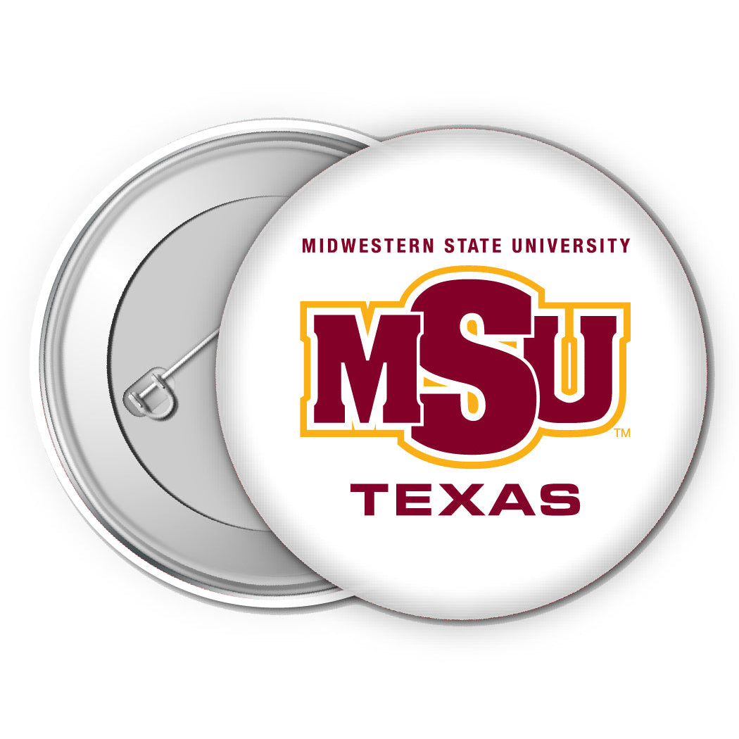 Midwestern State University Mustangs Small 1-Inch Button Pin 4 Pack Officially Licensed Collegiate Product Image 1