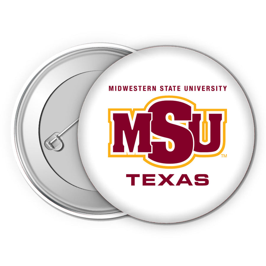 Midwestern State University Mustangs Small 1-Inch Button Pin 4 Pack Officially Licensed Collegiate Product Image 1