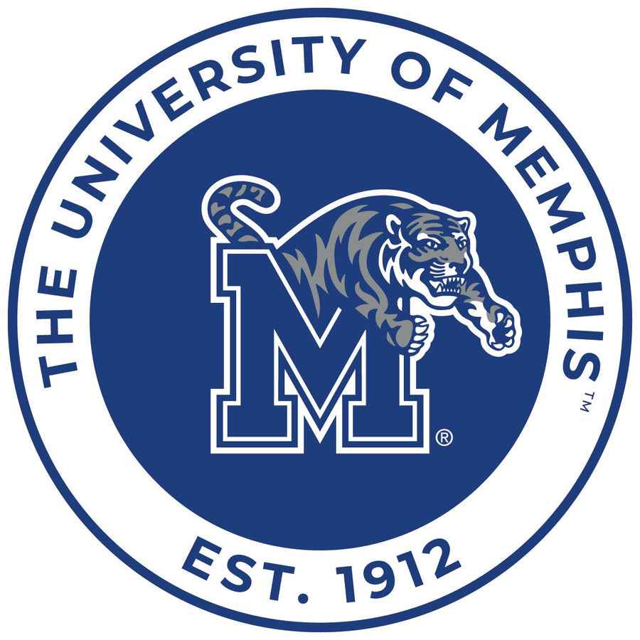 Memphis Tigers Round Vinyl Decal Sticker Officially Licensed Collegiate Product Image 1