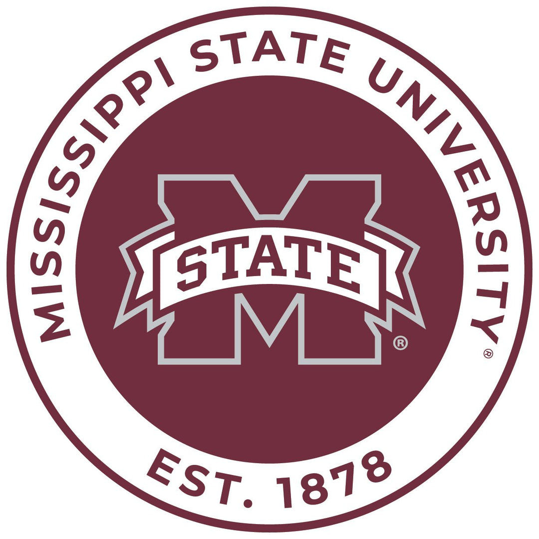 Mississippi State Bulldogs Round Vinyl Decal Sticker Officially Licensed Collegiate Product Image 1