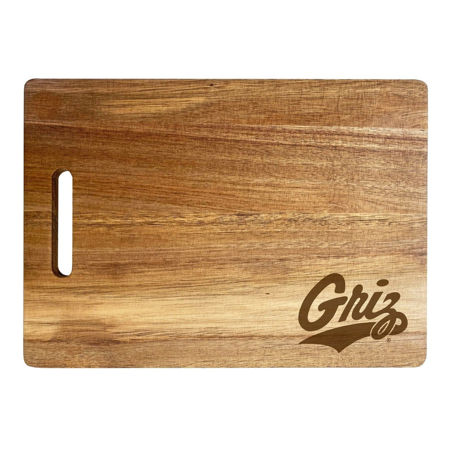 Montana University Engraved Wooden Cutting Board 10" x 14" Acacia Wood Officially Licensed Collegiate Product Image 1