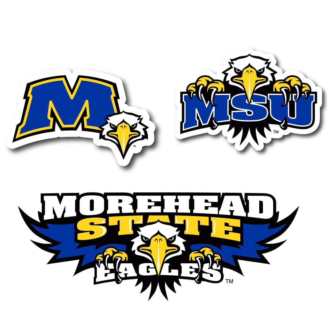 Morehead State University Vinyl Decal Sticker 3 Pack 4-Inch Each Officially Licensed Collegiate Product Image 1