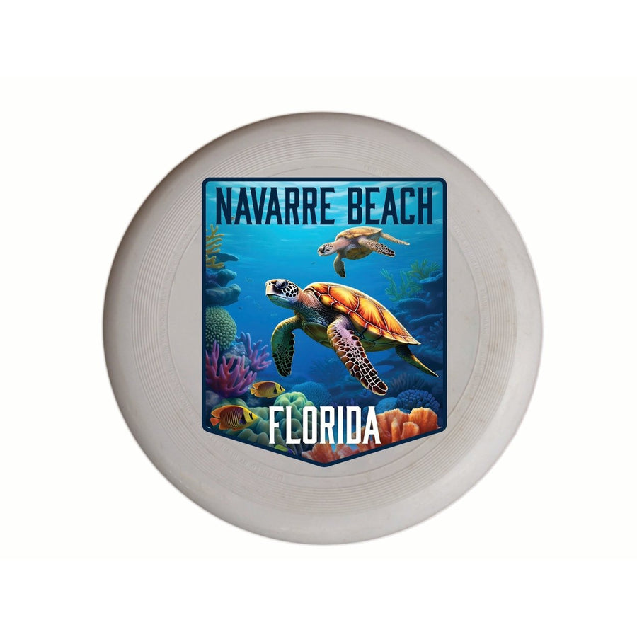 Navarre Beach Florida Underwater Turtle Design Souvenir Frisbee Flying Disc Image 1