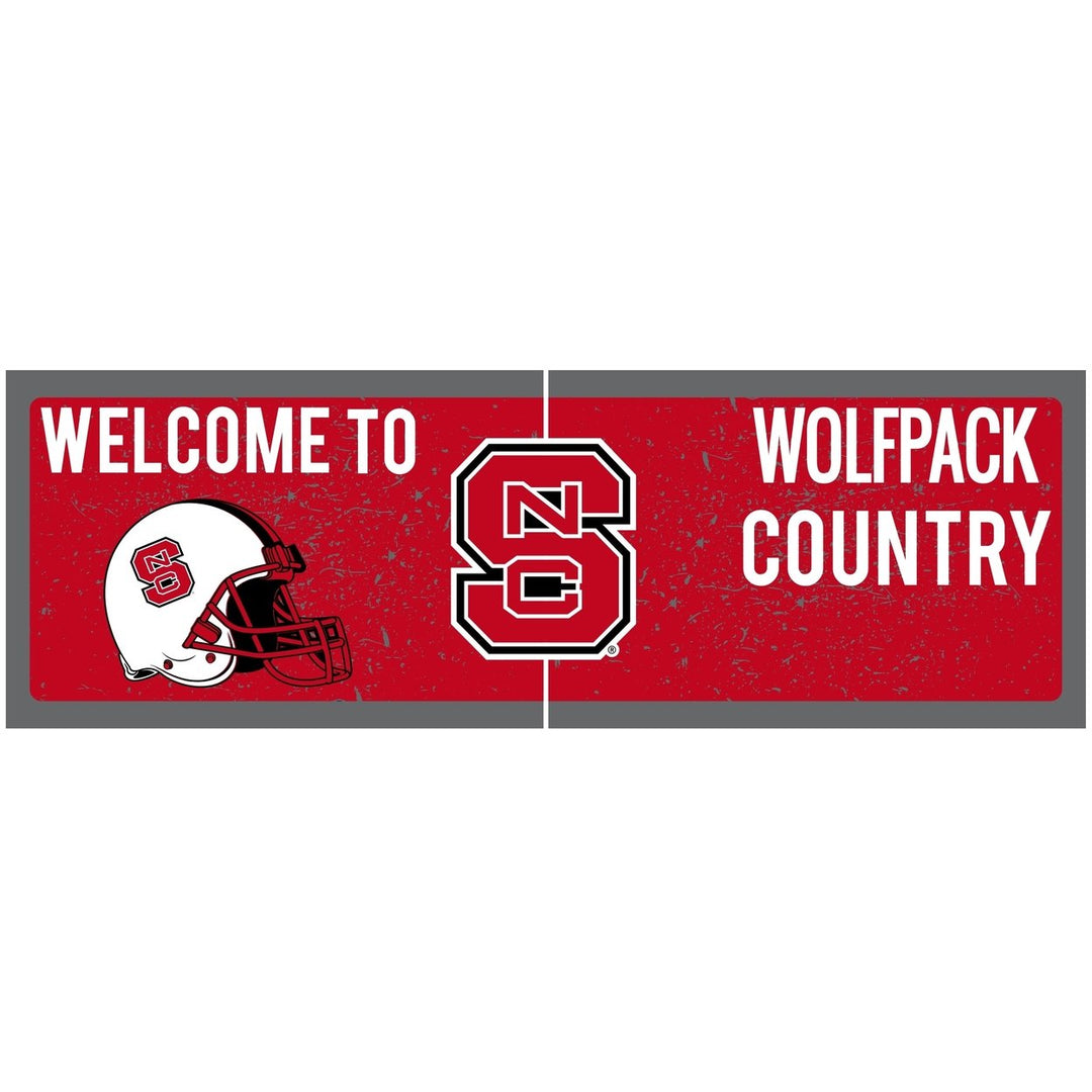 NC State Wolfpack Wood Sign with Frame Officially Licensed Collegiate Product Image 1