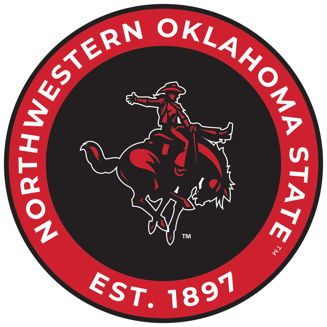 Northwestern Oklahoma State University Round Vinyl Decal Sticker Officially Licensed Collegiate Product Image 1