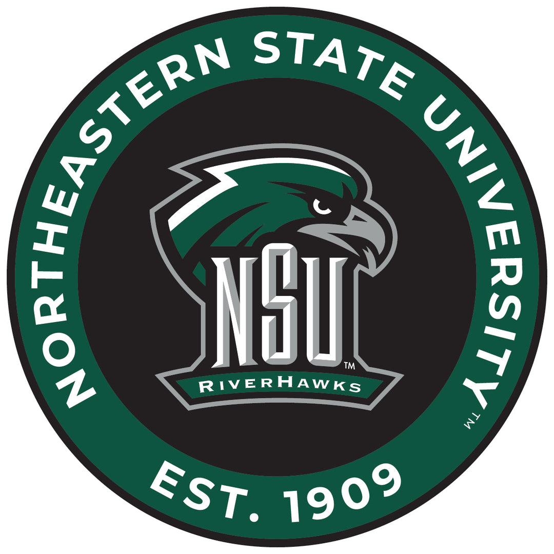 Northeastern State University Riverhawks Round Vinyl Decal Sticker Officially Licensed Collegiate Product Image 1