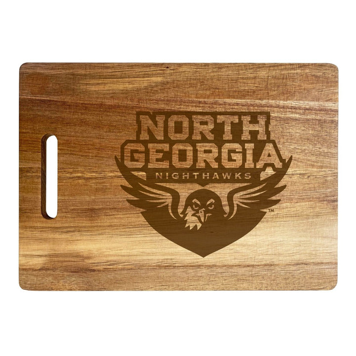 North Georgia Nighhawks Engraved Wooden Cutting Board 10" x 14" Acacia Wood Officially Licensed Collegiate Product Image 2