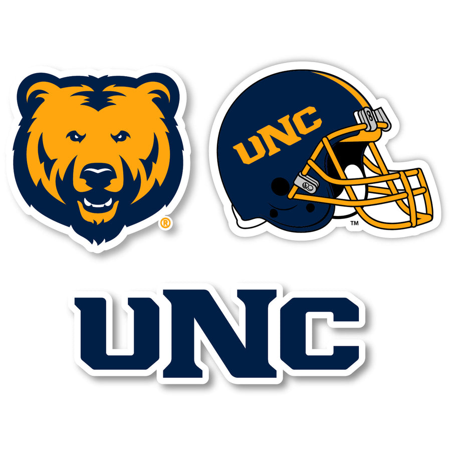 Northern Colorado Bears Vinyl Decal Sticker 3 Pack 4-Inch Each Officially Licensed Collegiate Product Image 1