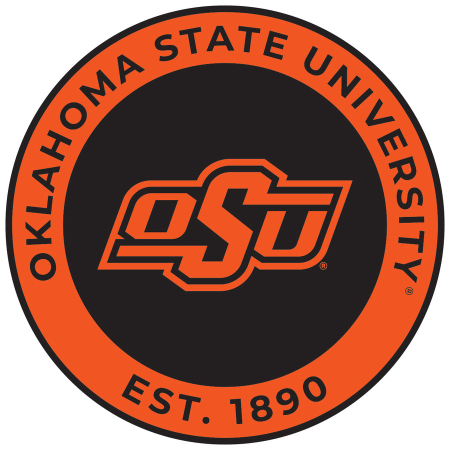 Oklahoma State Cowboys Round Vinyl Decal Sticker Officially Licensed Collegiate Product Image 1