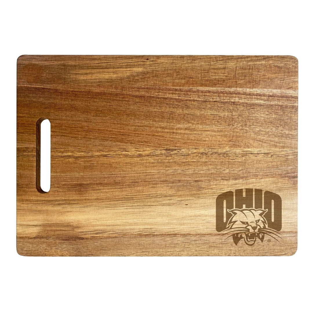 Ohio University Engraved Wooden Cutting Board 10" x 14" Acacia Wood Officially Licensed Collegiate Product Image 2