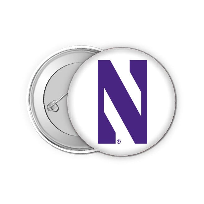 Northwestern University Wildcats Small 1-Inch Button Pin 4 Pack Officially Licensed Collegiate Product Image 1