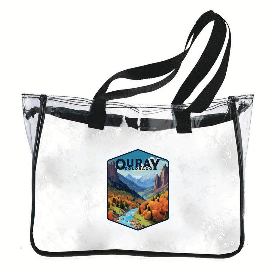 Ouray Colorado Mountain and River Design Souvenir Clear Tote Bag Image 1