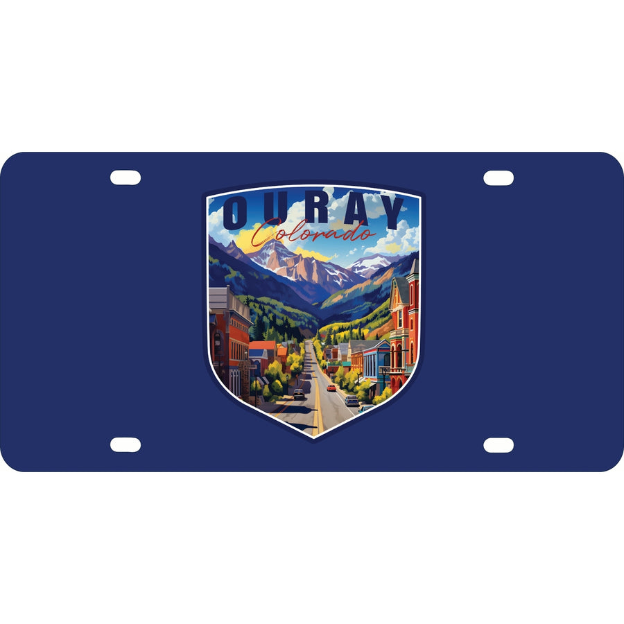 Ouray Colorado Town Design Souvenir Mini Metal License Plate 4.75 x 2.25 inch Image 1