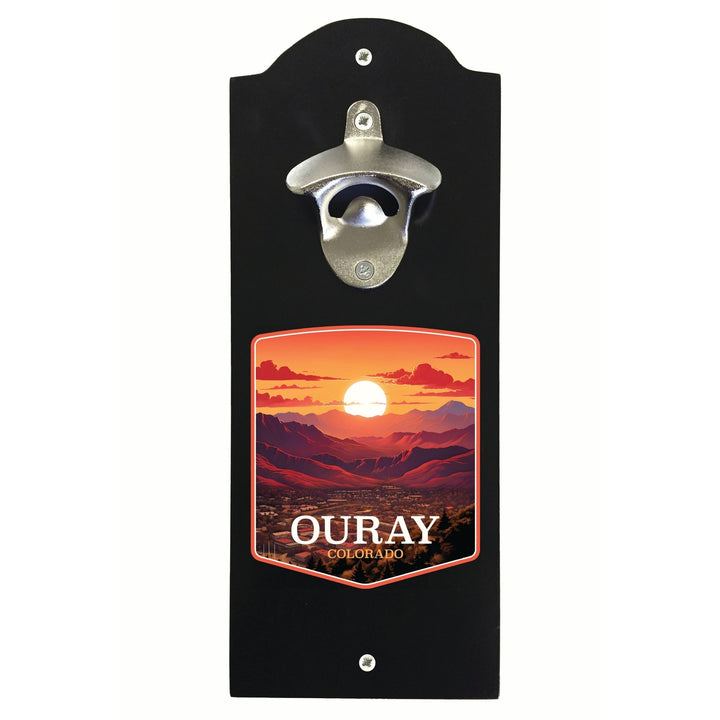 Ouray Colorado Mountain Sunset Design Souvenir Wall mounted bottle opener Image 2