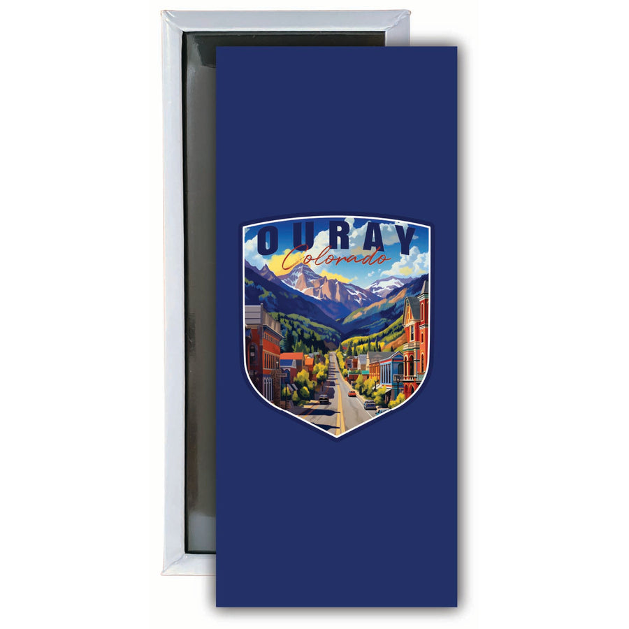 Ouray Colorado Town Design Souvenir Fridge Magnet 4.75 x 2 Inch Image 1