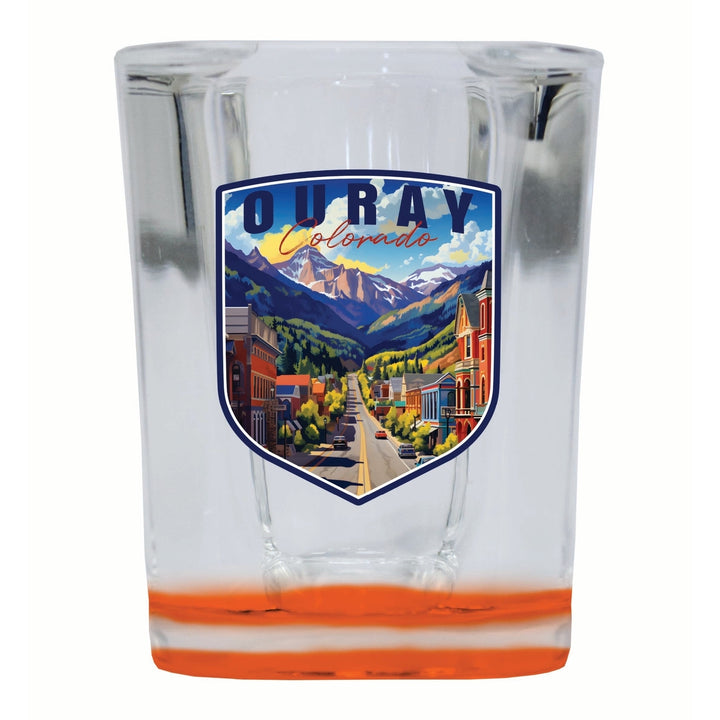 Ouray Colorado Town Design Souvenir 2 Ounce Shot Glass Square Image 2