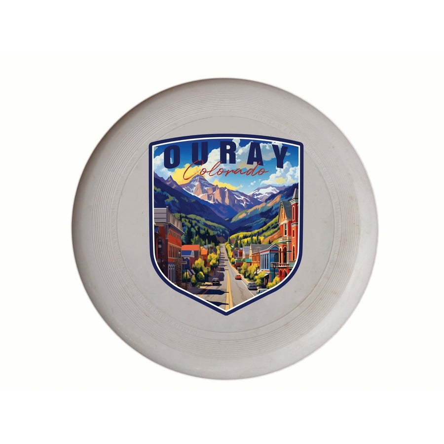 Ouray Colorado Town Design Souvenir Frisbee Flying Disc Image 1