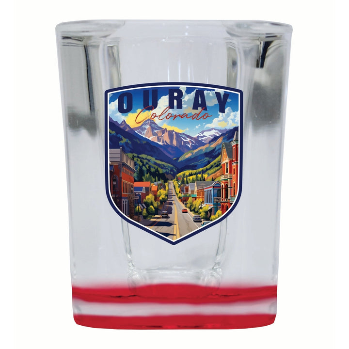 Ouray Colorado Town Design Souvenir 2 Ounce Shot Glass Square Image 3