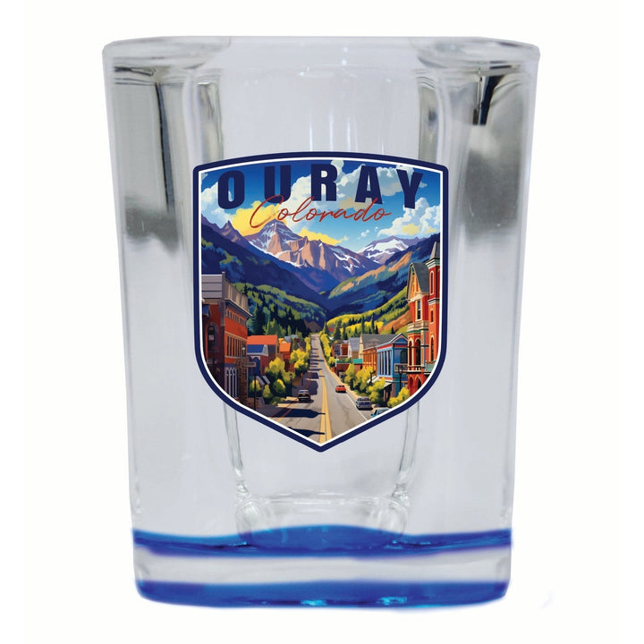 Ouray Colorado Town Design Souvenir 2 Ounce Shot Glass Square Image 4