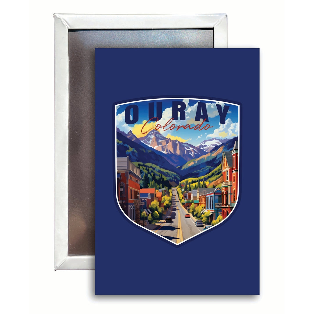 Ouray Colorado Town Design Souvenir Refrigerator Magnet 2.5"X3.5" Image 1