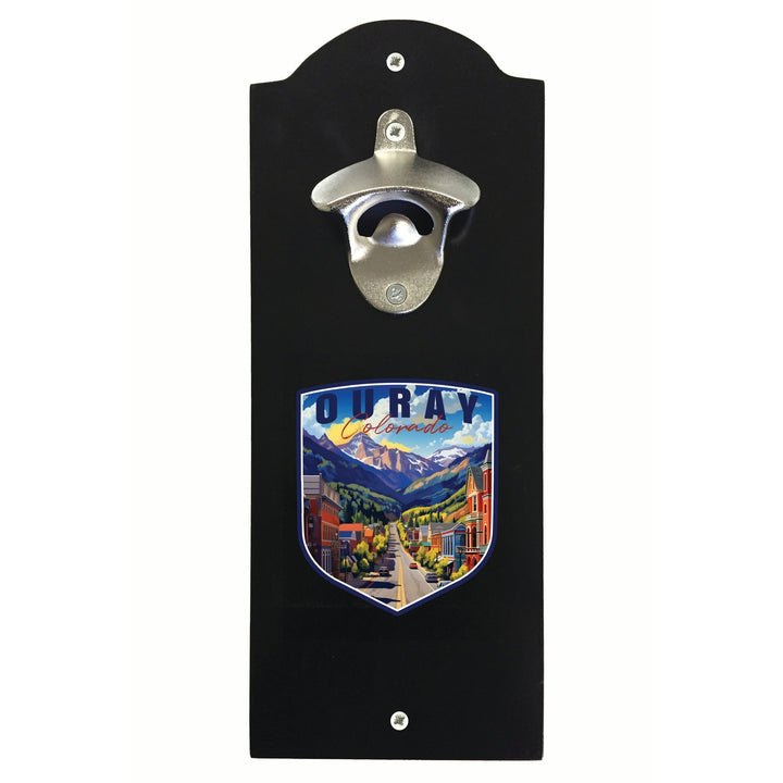 Ouray Colorado Town Design Souvenir Wall mounted bottle opener Image 1