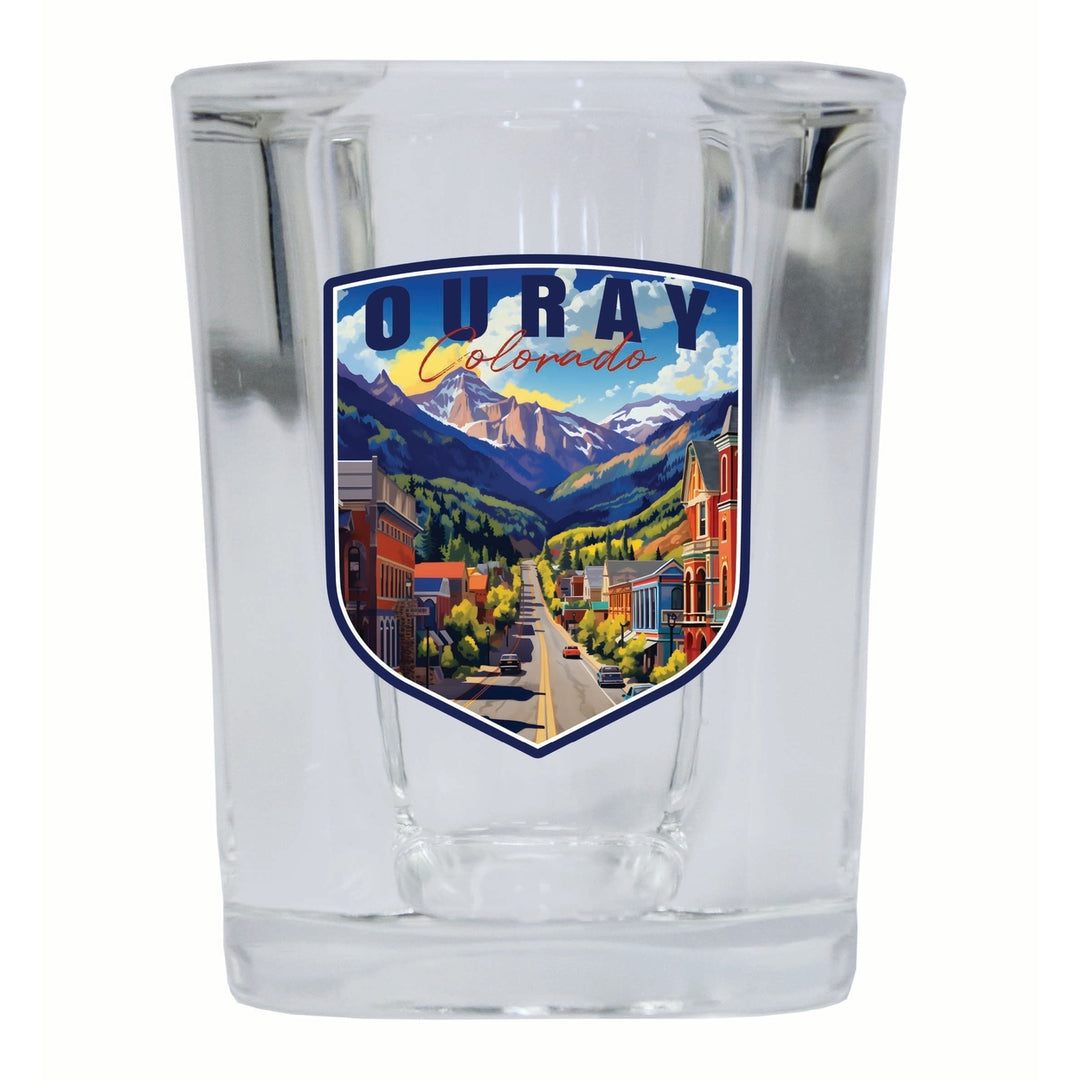 Ouray Colorado Town Design Souvenir 2 Ounce Shot Glass Square Image 4