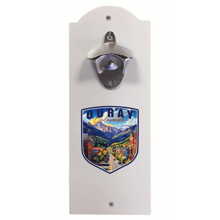 Ouray Colorado Town Design Souvenir Wall mounted bottle opener Image 2