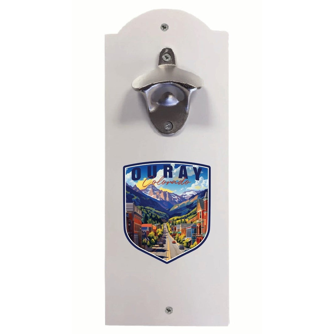 Ouray Colorado Town Design Souvenir Wall mounted bottle opener Image 1