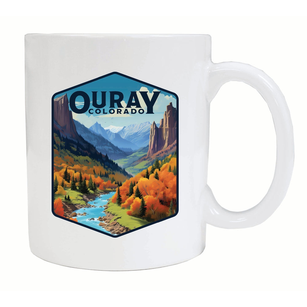 Ouray Colorado Mountain and River Design Souvenir 12 oz Ceramic Coffee Mug Image 2